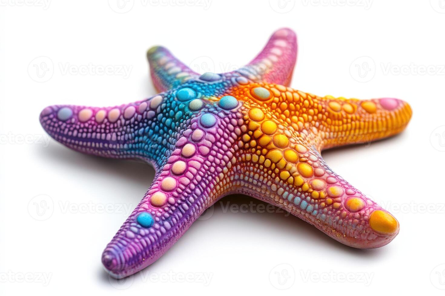 A colorful starfish made from polymer clay photo