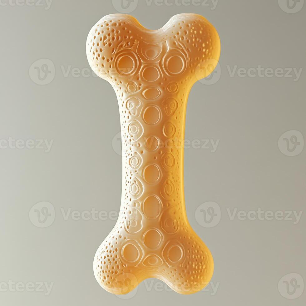 A 3d model of a bone shaped like a dog bone photo