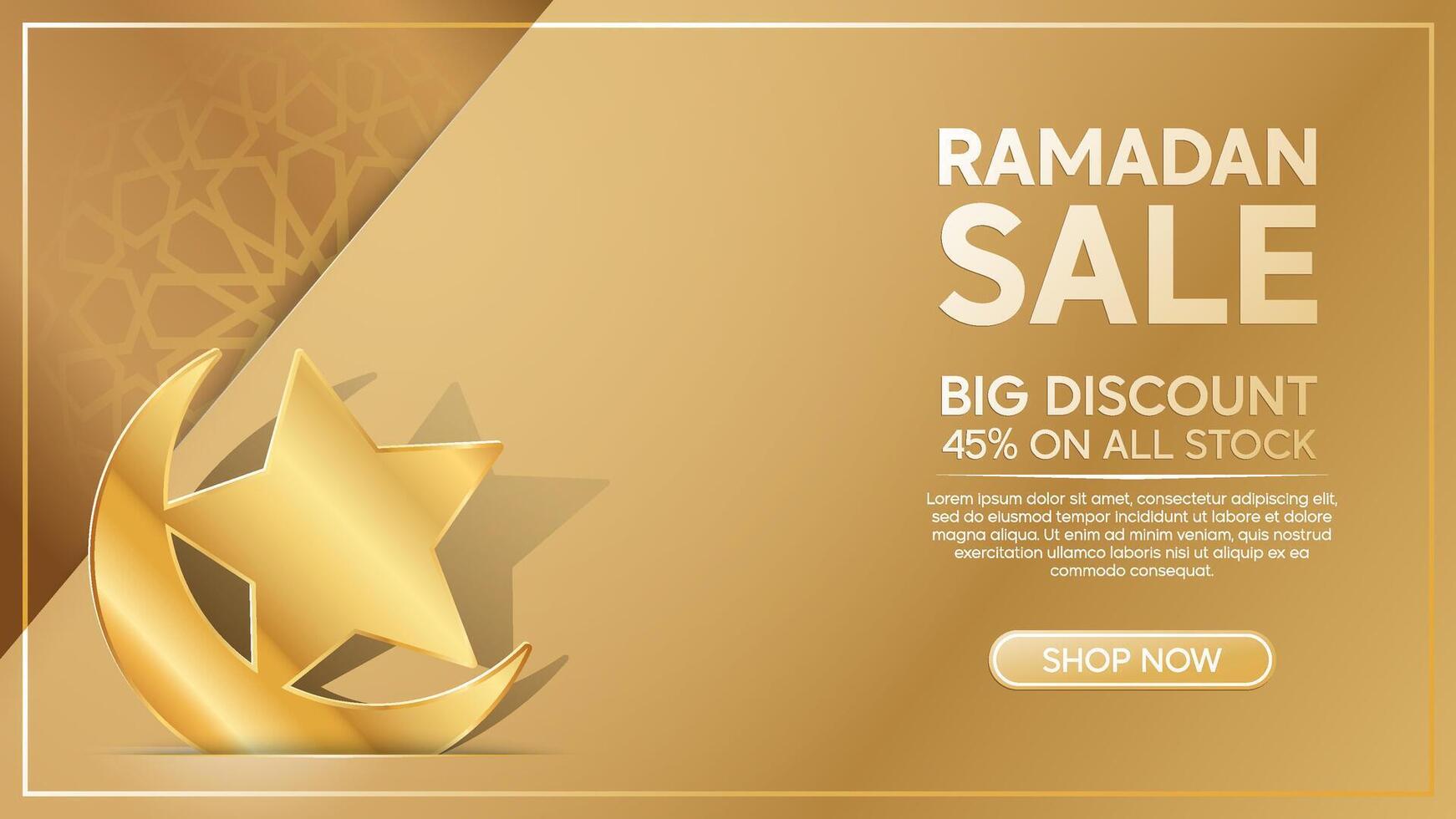Ramadan sale promotion with discounts vector