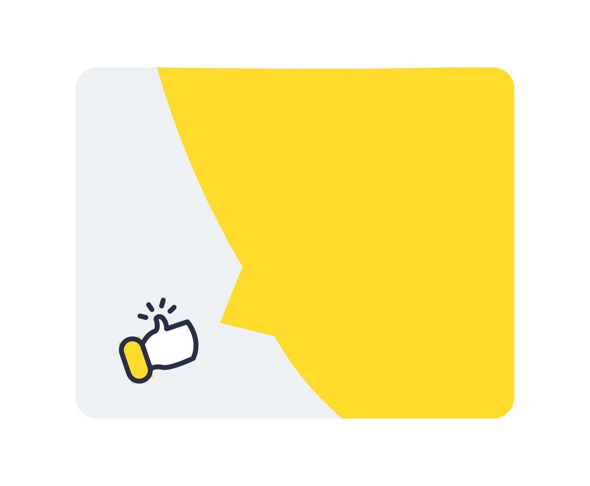Thumbs Up Like Icon in yellow. Social Media Approval Symbol in Flat Minimal Style vector