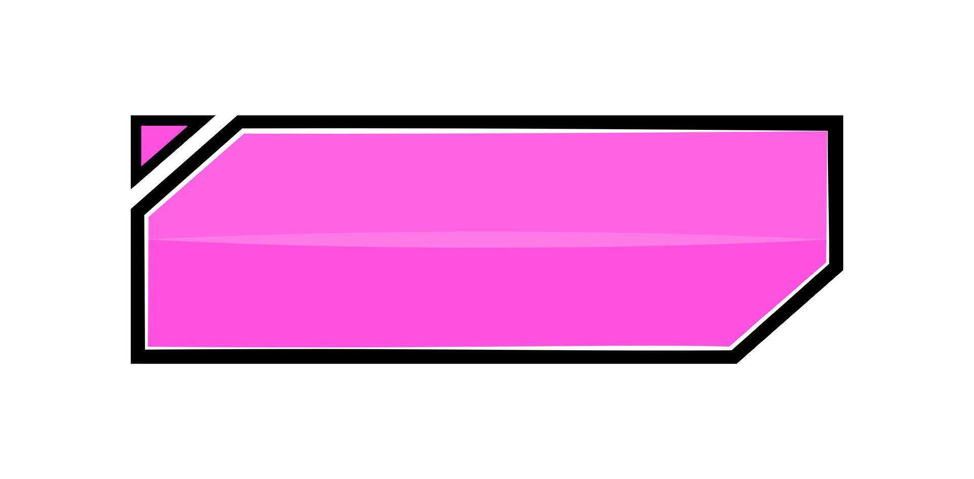 Futuristic lower third interface illustration. Design overlay element in pink colors. vector
