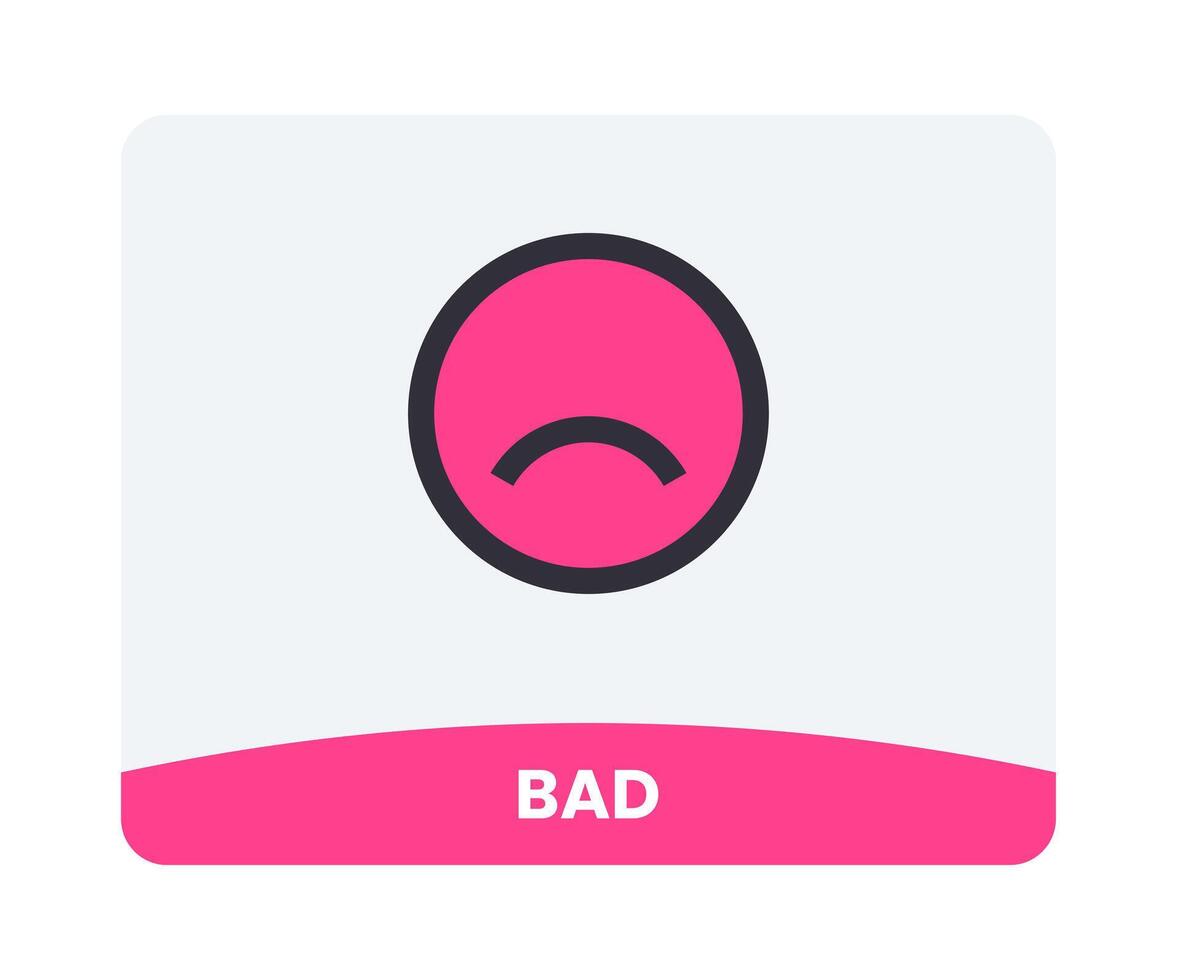 Customer Feedback UI with Emoji Ratings. User Review Popup with Negative Feedback vector