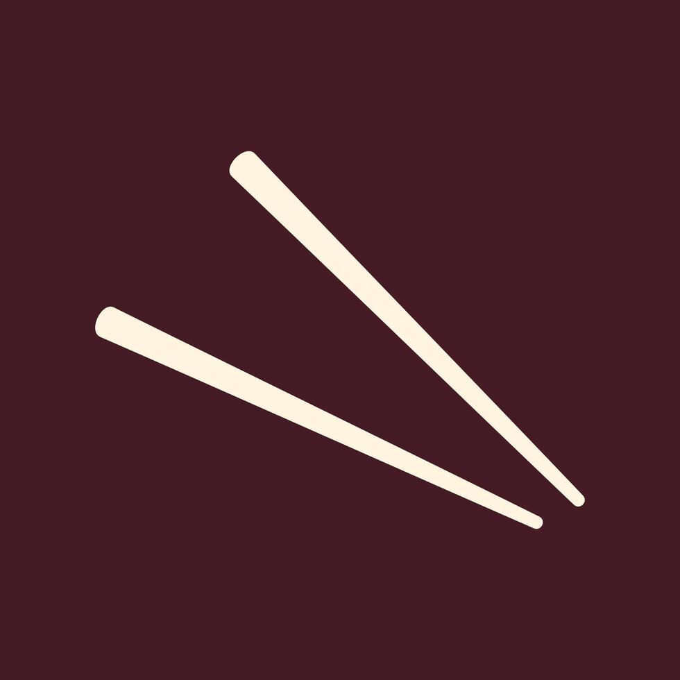 Chopsticks trendy art design usable amazing colorful useful illustration vector