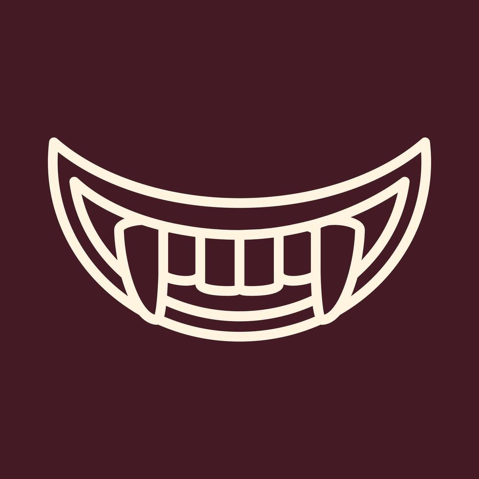 Vampire teeth trendy useful important Illustration design handsome colorful background vector