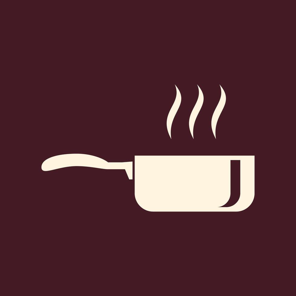 Cooking pan trendy art design pragmatic amazing colorful useful illustration vector