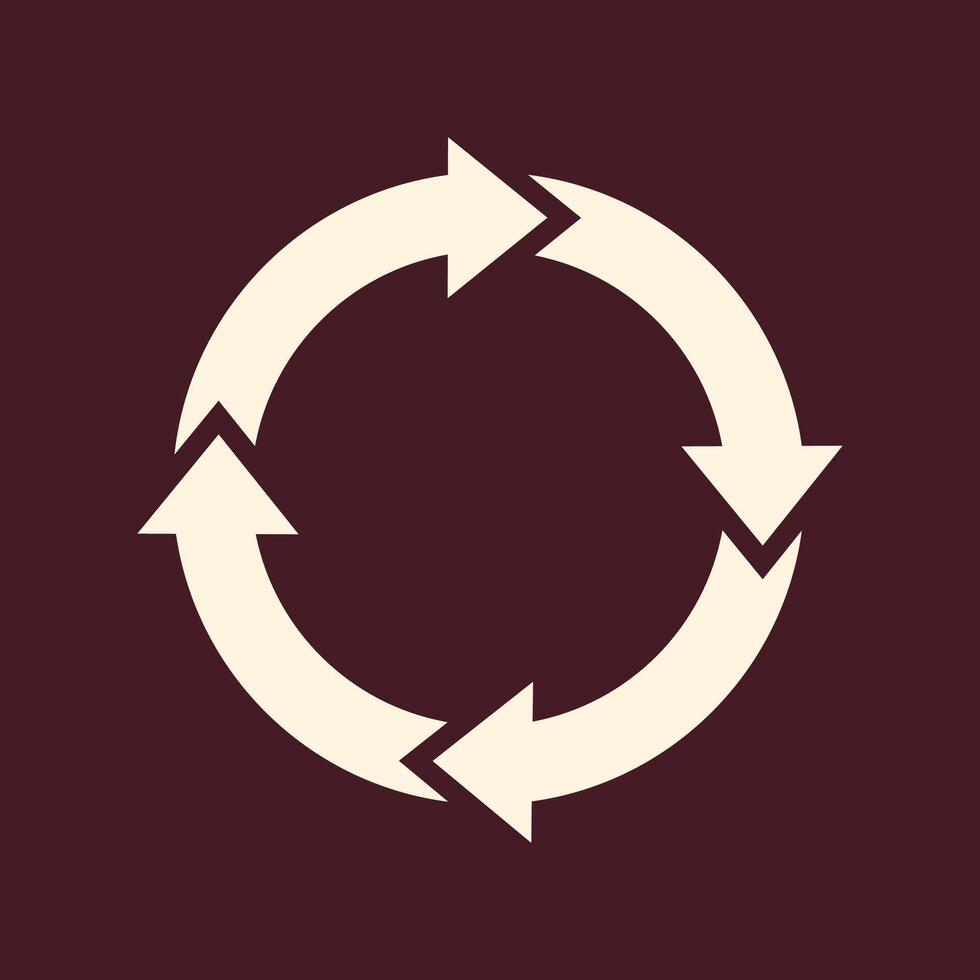 Recycle round arrow trendy art design usable amazing colorful useful illustration vector