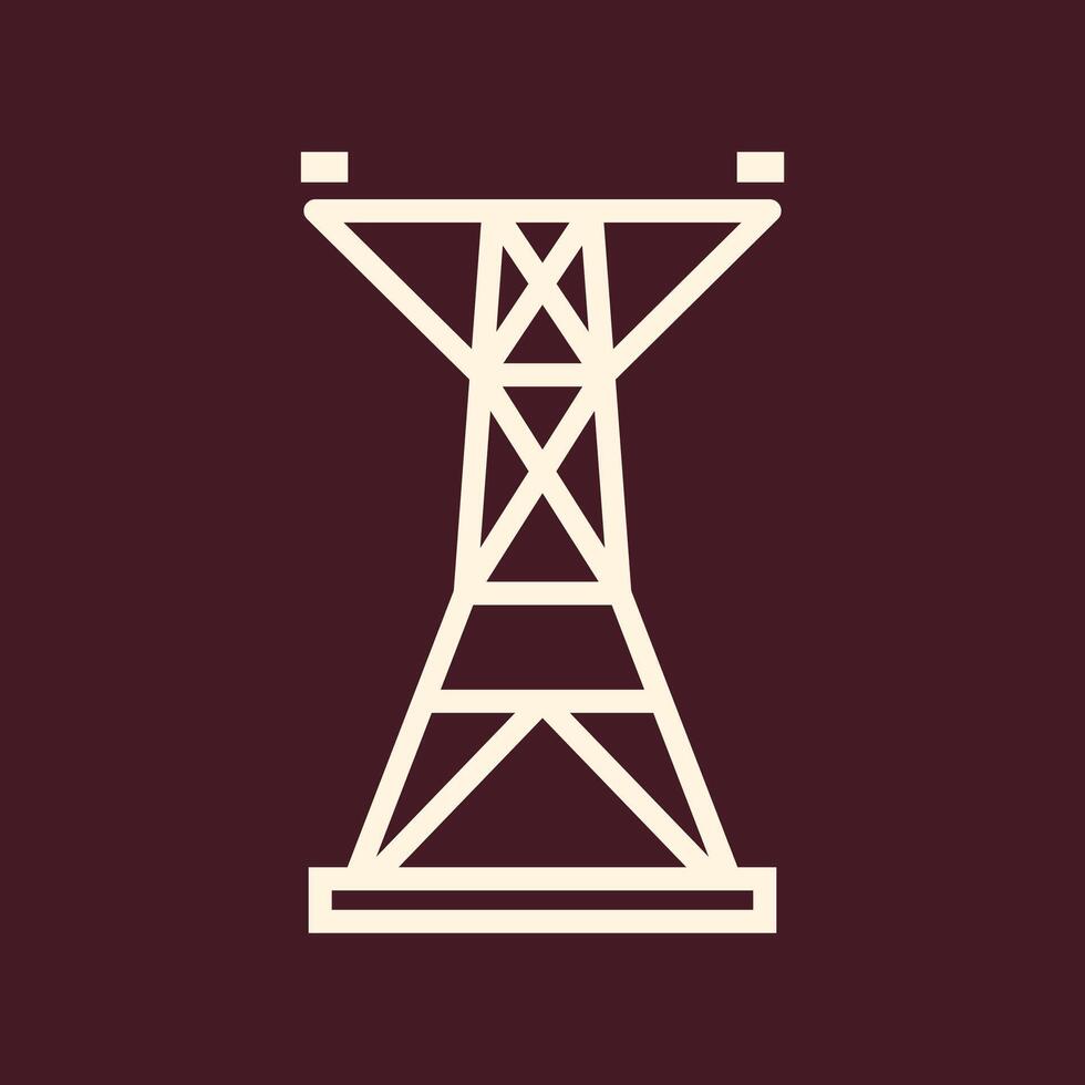 Electric tower trendy art design pragmatic amazing colorful useful illustration vector