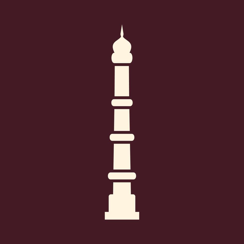 Mosque minaret trendy art design pragmatic amazing colorful useful illustration vector
