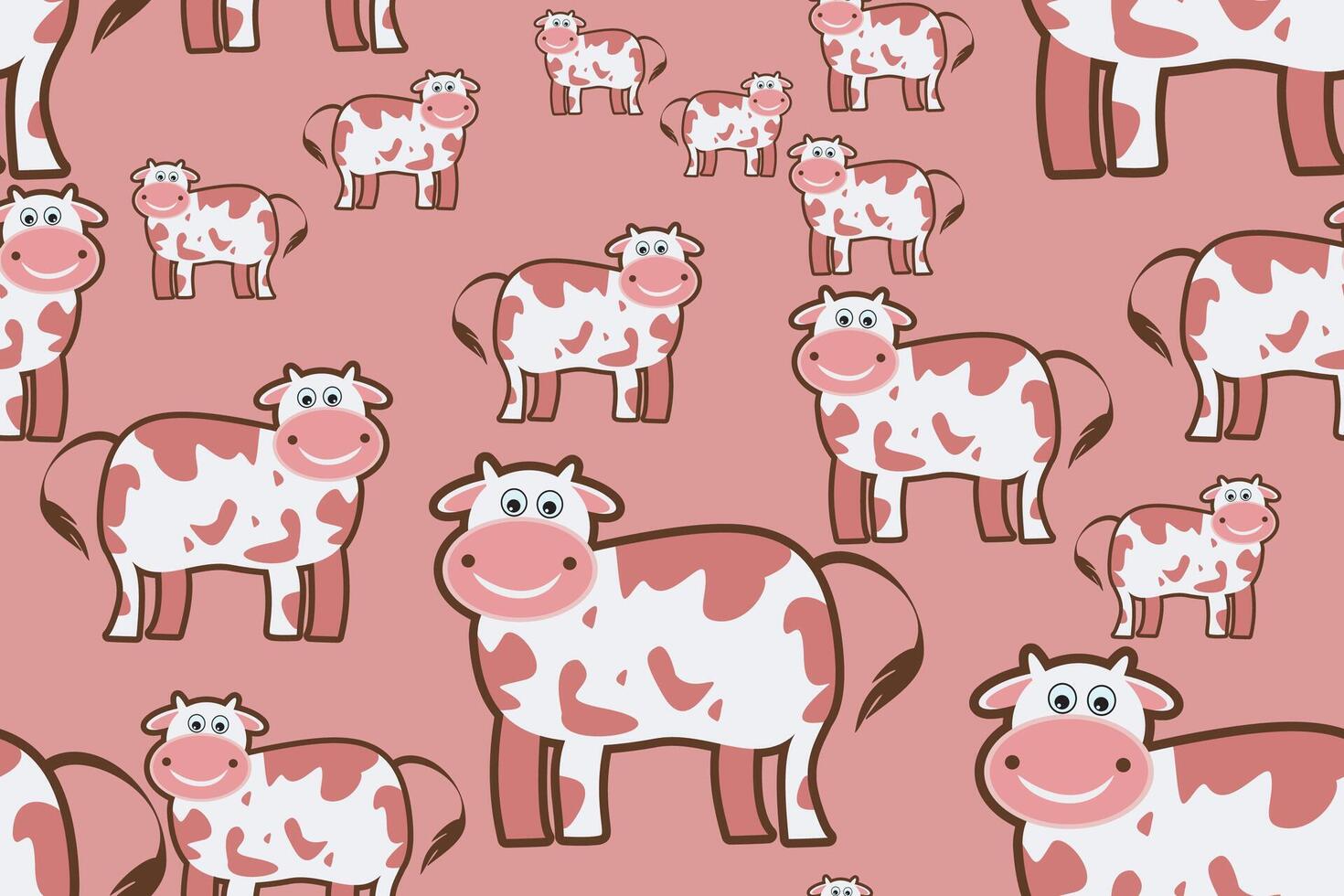 cute cow s seamless pattern for pictures on small children s shirts or for small children s wallpapers and textile vector