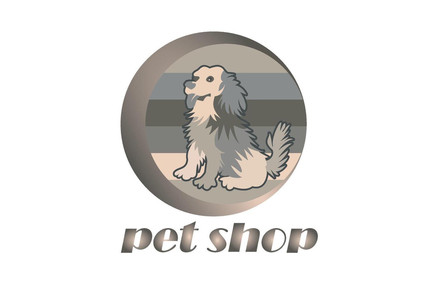 illustration of a dog for your pet shop's logo or brand vector