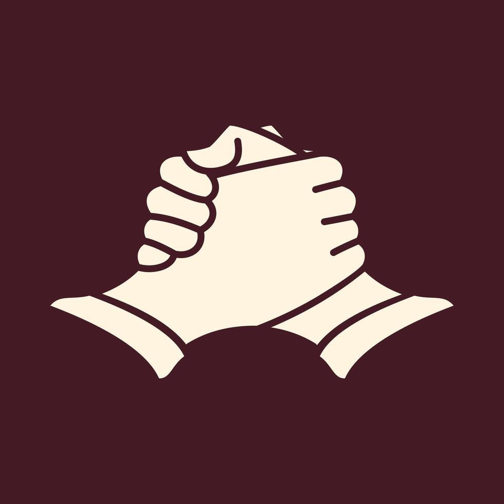 Handshake trendy art design applicative amazing colorful useful illustration vector