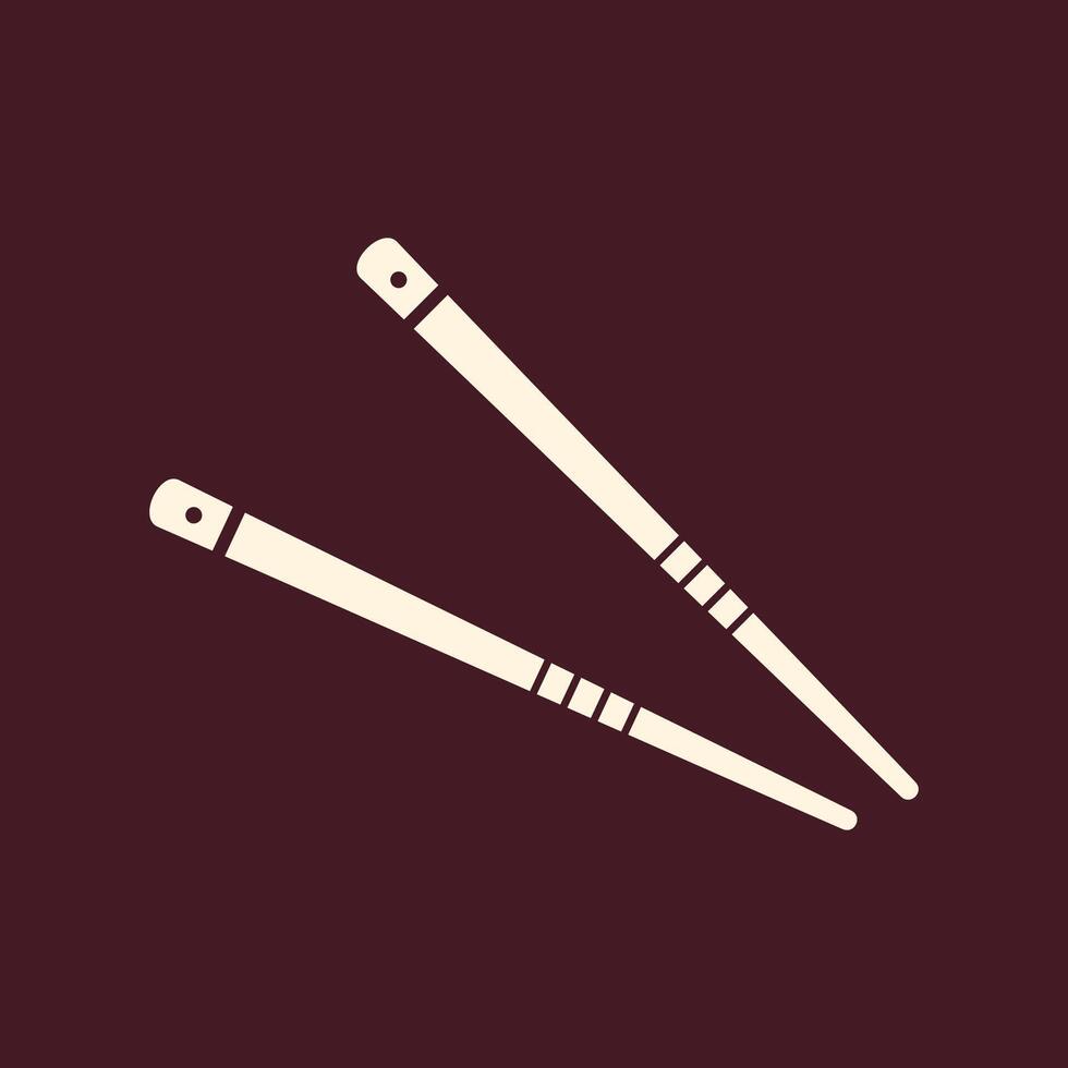 Chopsticks trendy art design fetching amazing colorful useful illustration vector