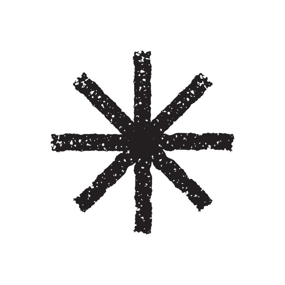 Hand drawn starburst graphic element vector
