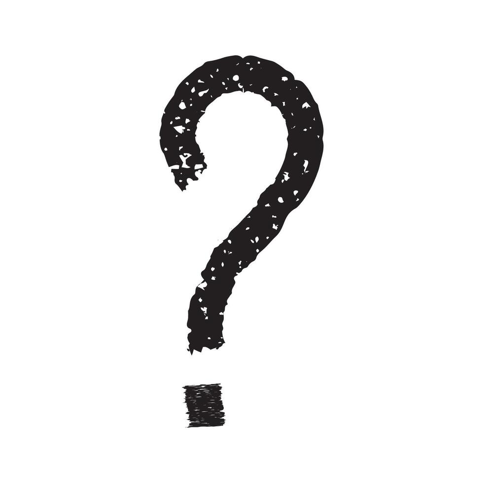 Hand drawn question mark illustrationPrint vector