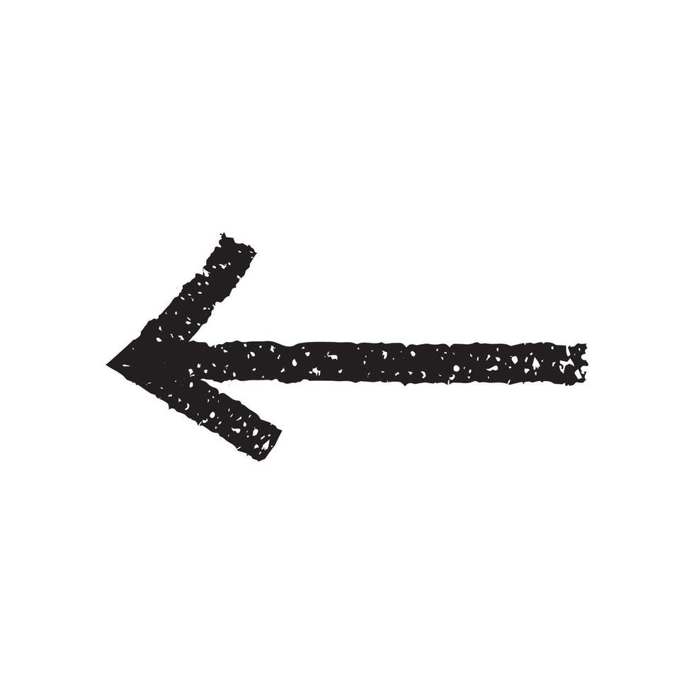 Hand drawn arrow illustration left direction vector