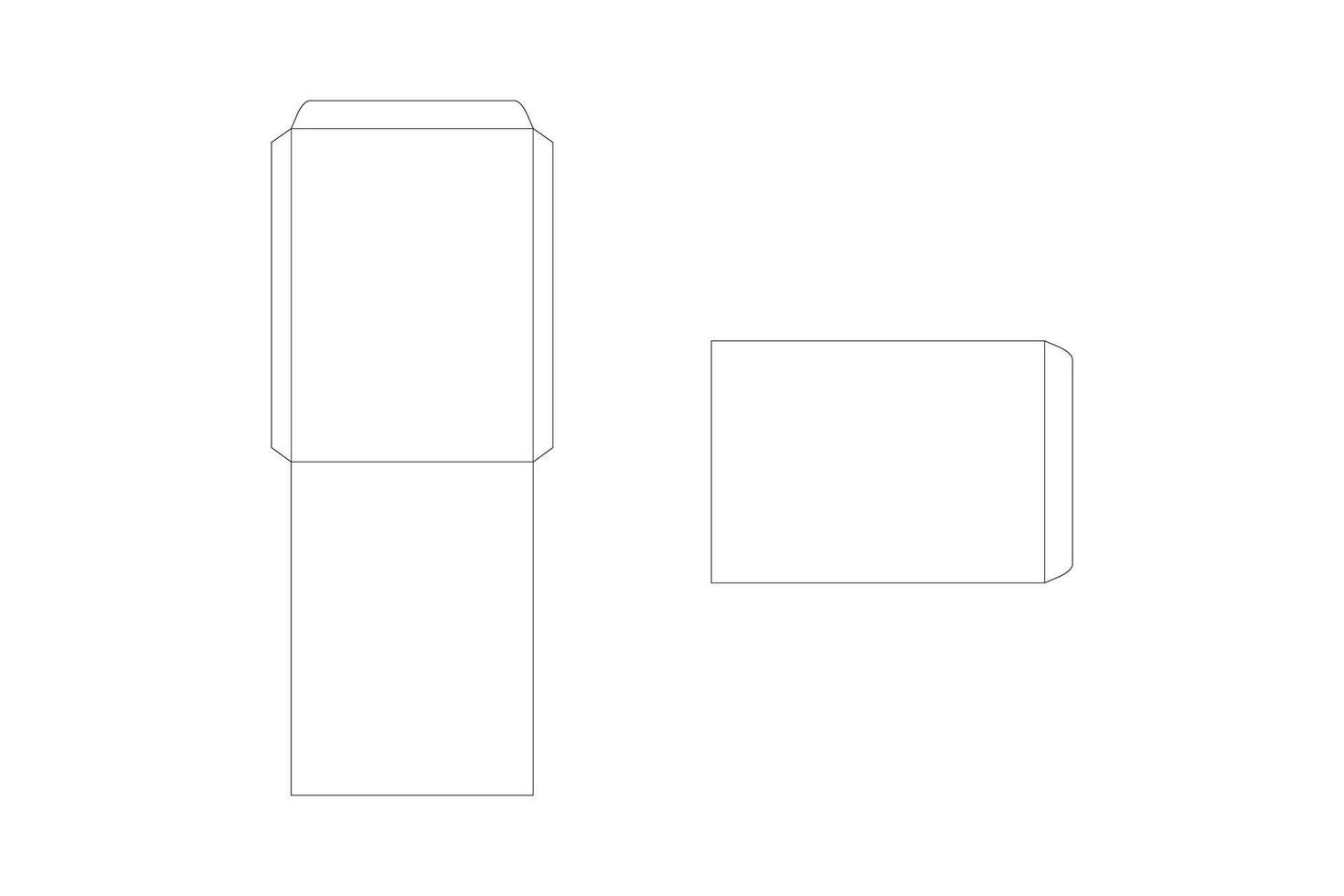 C4 envelope mockup a4 white template cut size vector