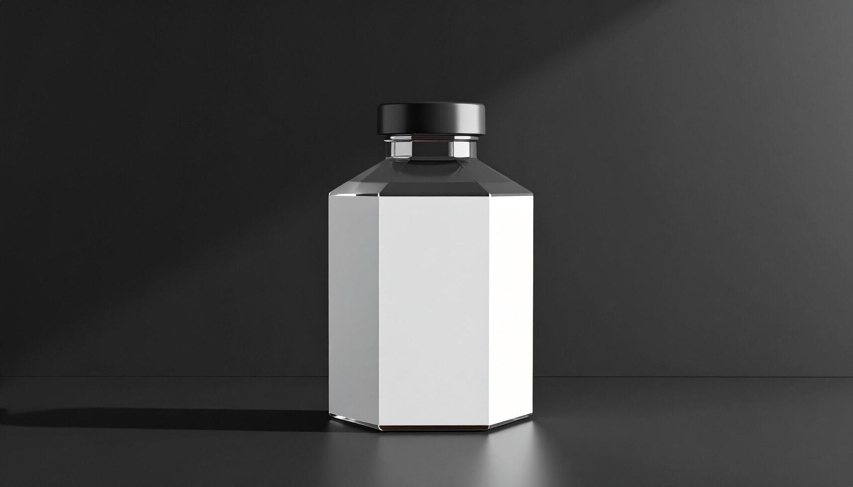 Modern Hexagonal Glass Bottle photo