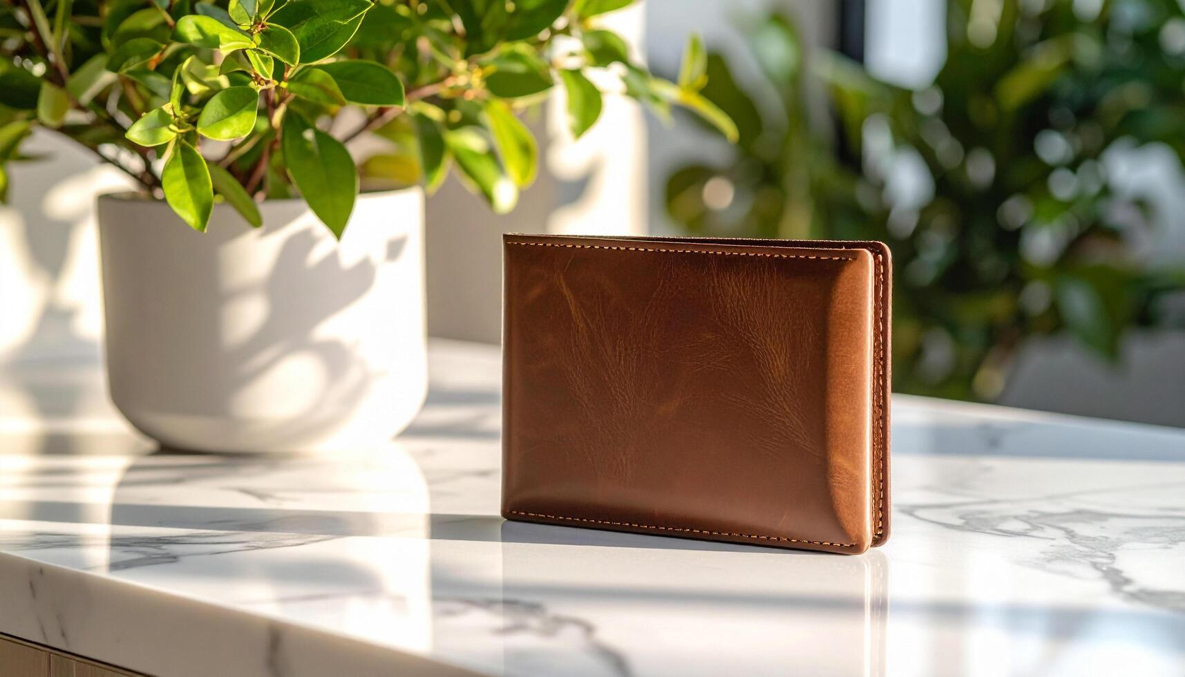 Plain Leather Passport Holder photo