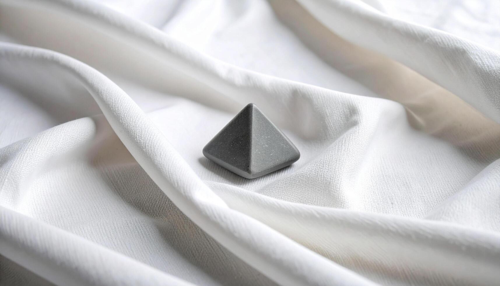 Triangular Stone On Fabric photo