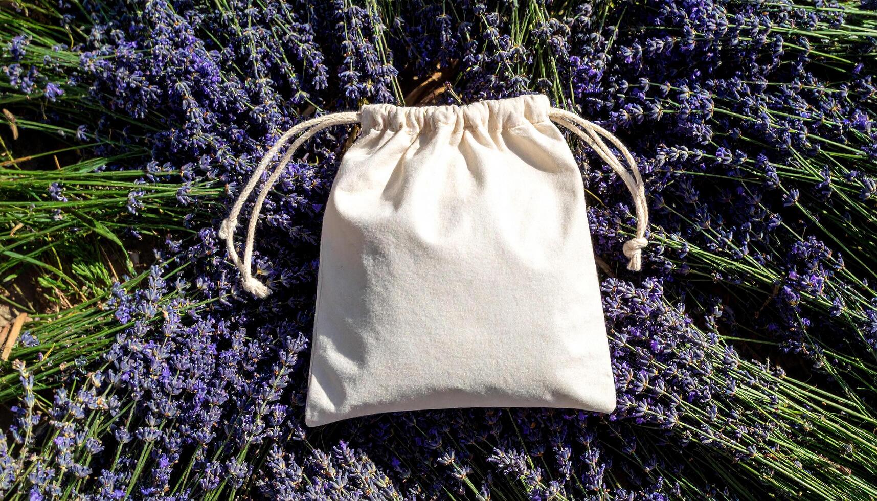 Linen Cosmetic Pouch Mockup photo