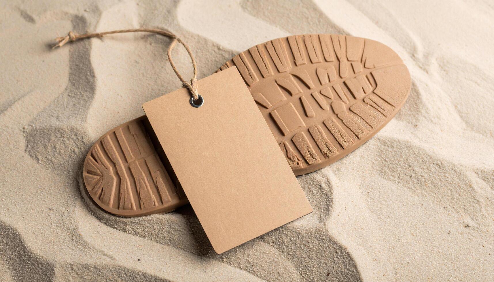 Shoe Imprint In Sand photo