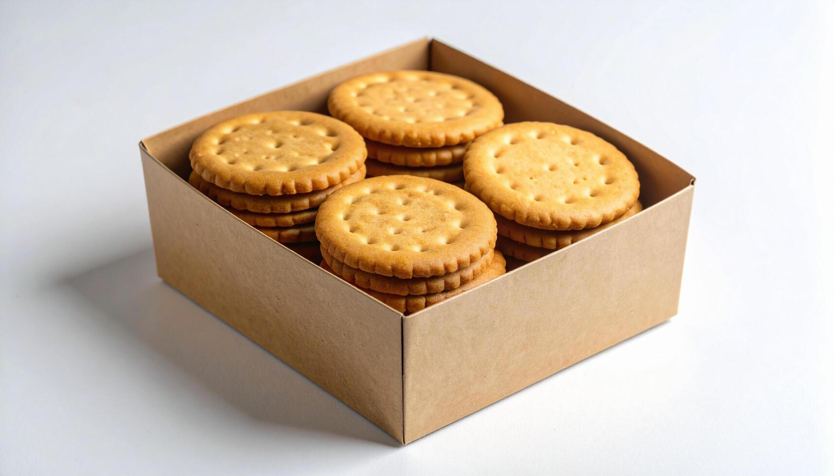 Peanut Crackers In Paper Tray photo