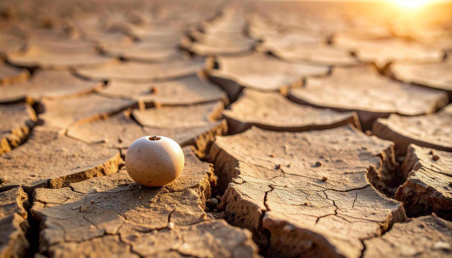 Clay Bead On Cracked Soil photo
