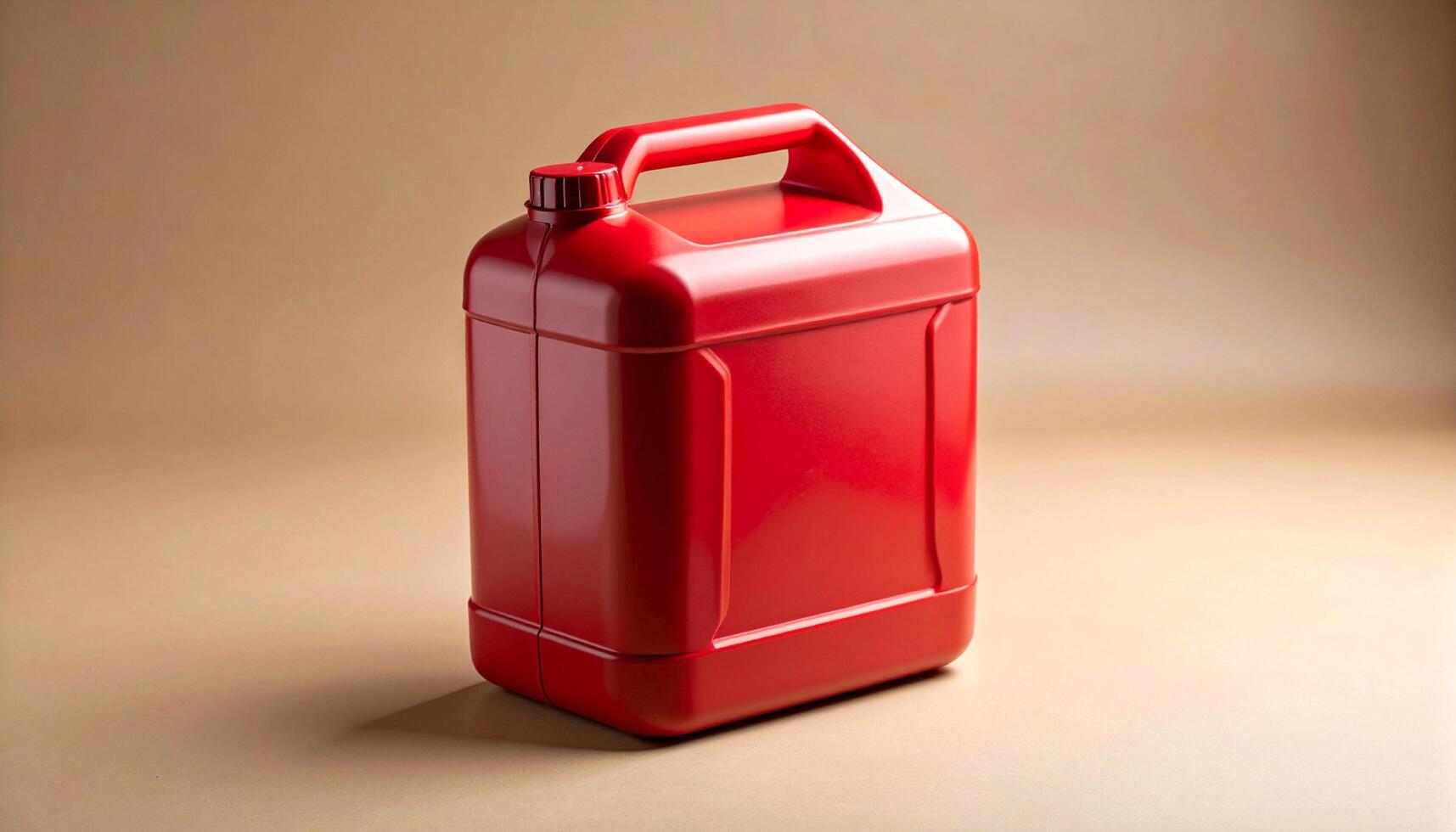 Red Jerry Can On Cardboard photo