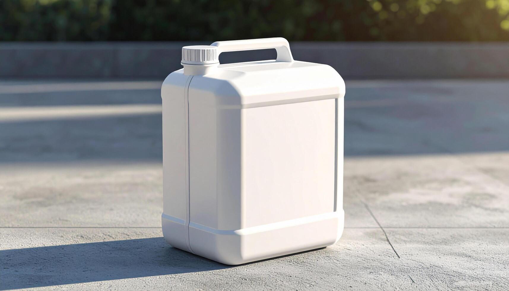 White Jerry Can On Concrete Surface photo