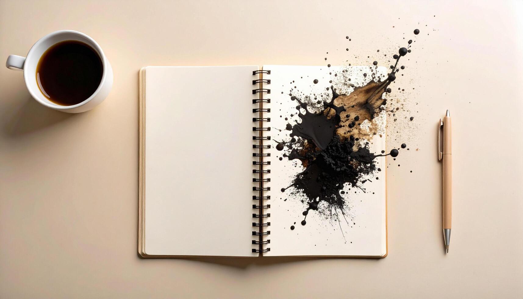 Dried Ink On Notebook Edge photo