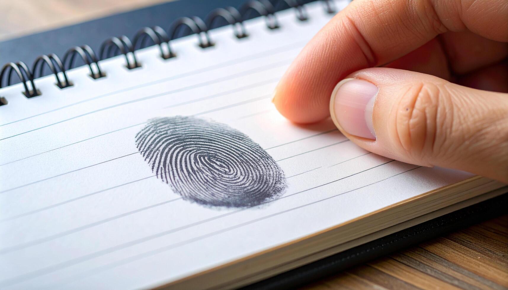 Thumbprint On Planner Page photo