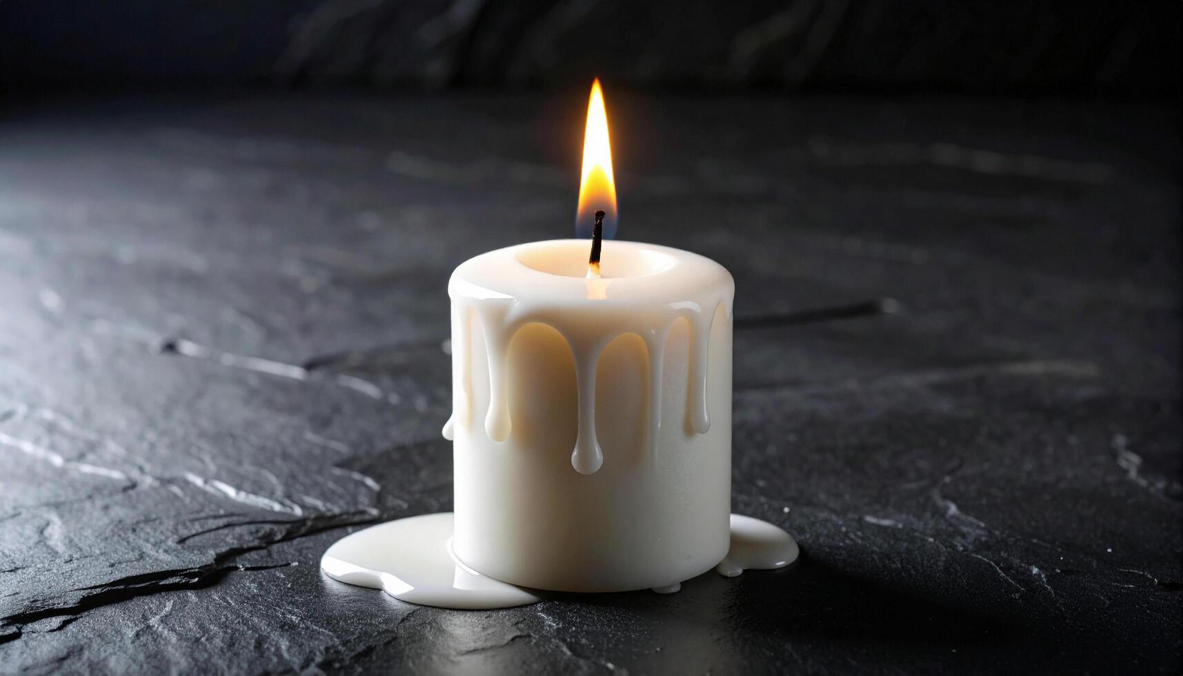 Candle Wax Drip On Slate photo