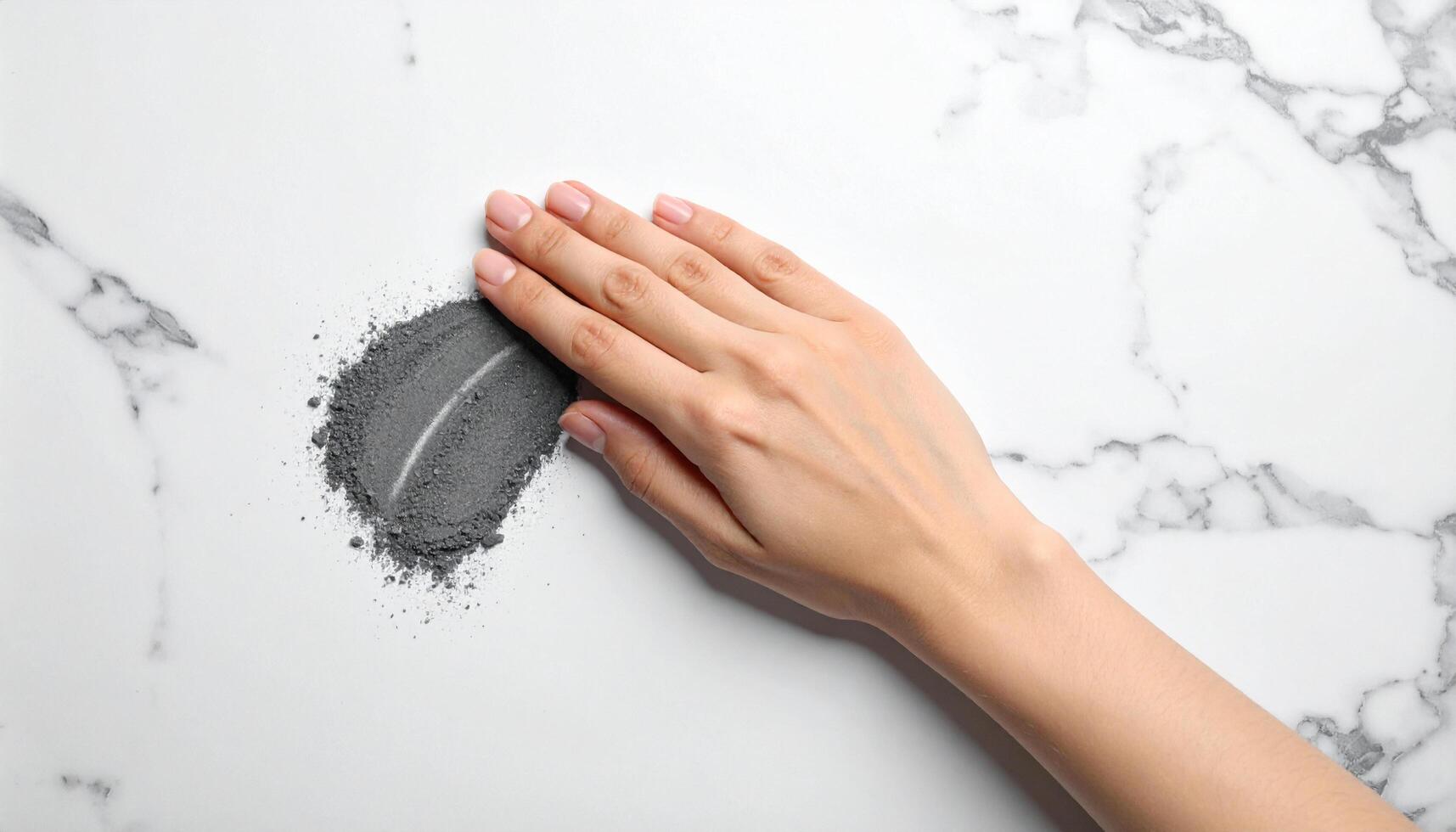 Ash Smear On Marble Tile photo