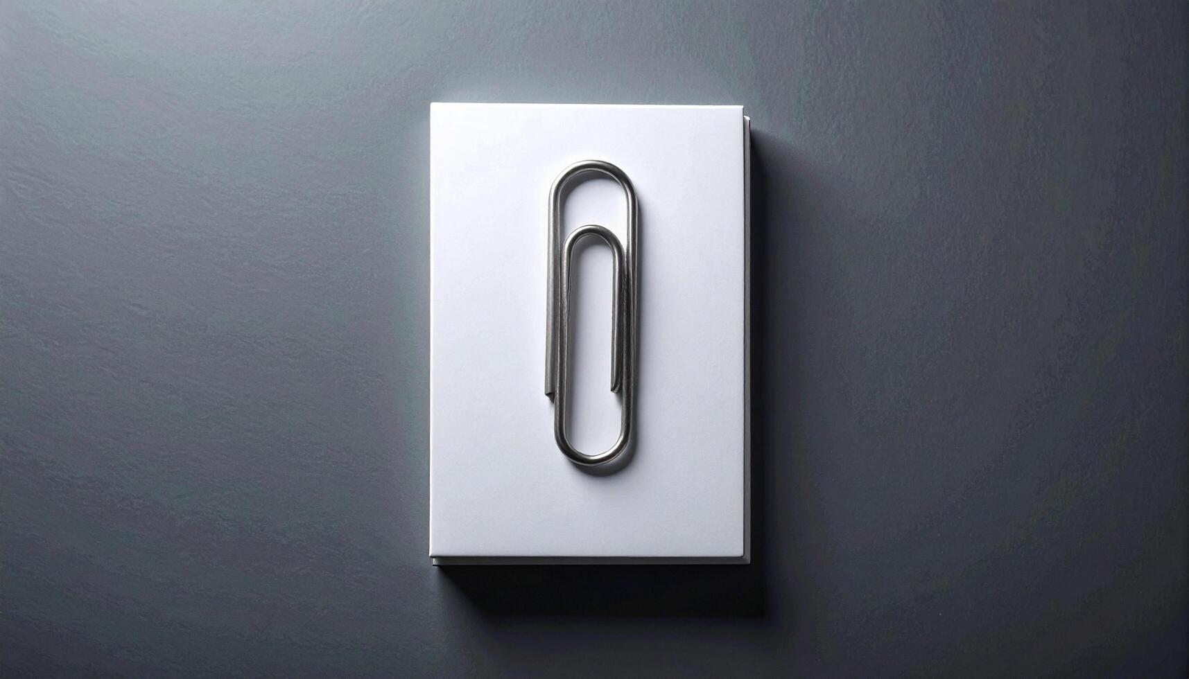 Bent Paper Clip On Notebook photo