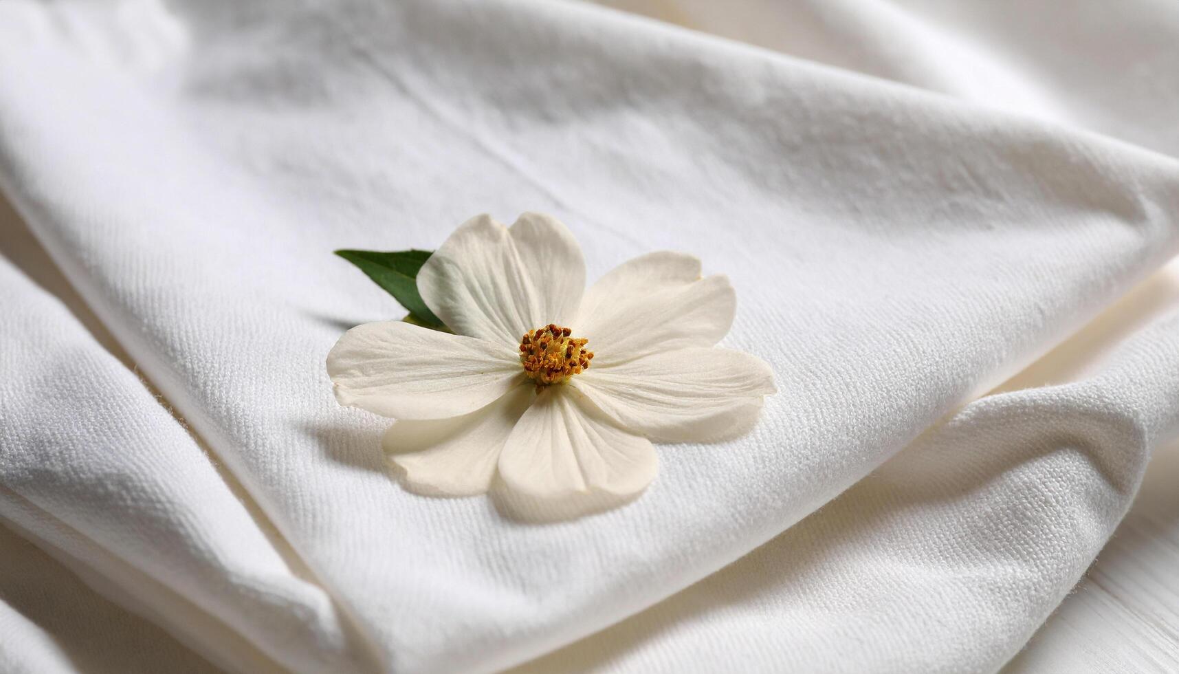 Pressed Flower On Woven Cloth photo