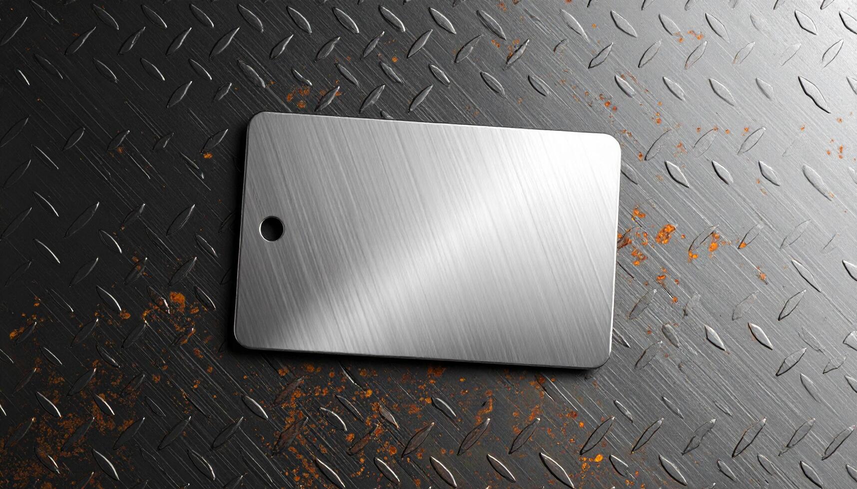 Titanium Tag On Oxidized Slab photo