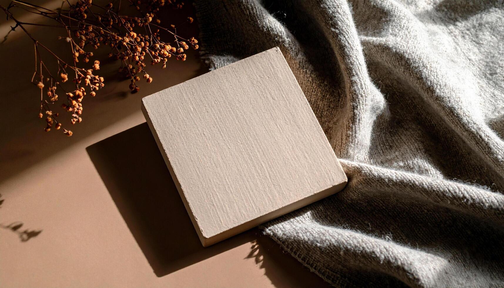 Clay Slab With Linen Texture photo
