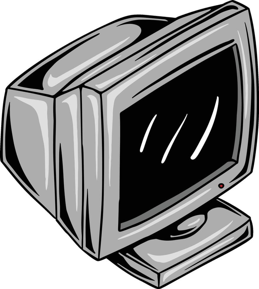 monitor computer isometric illustration vector