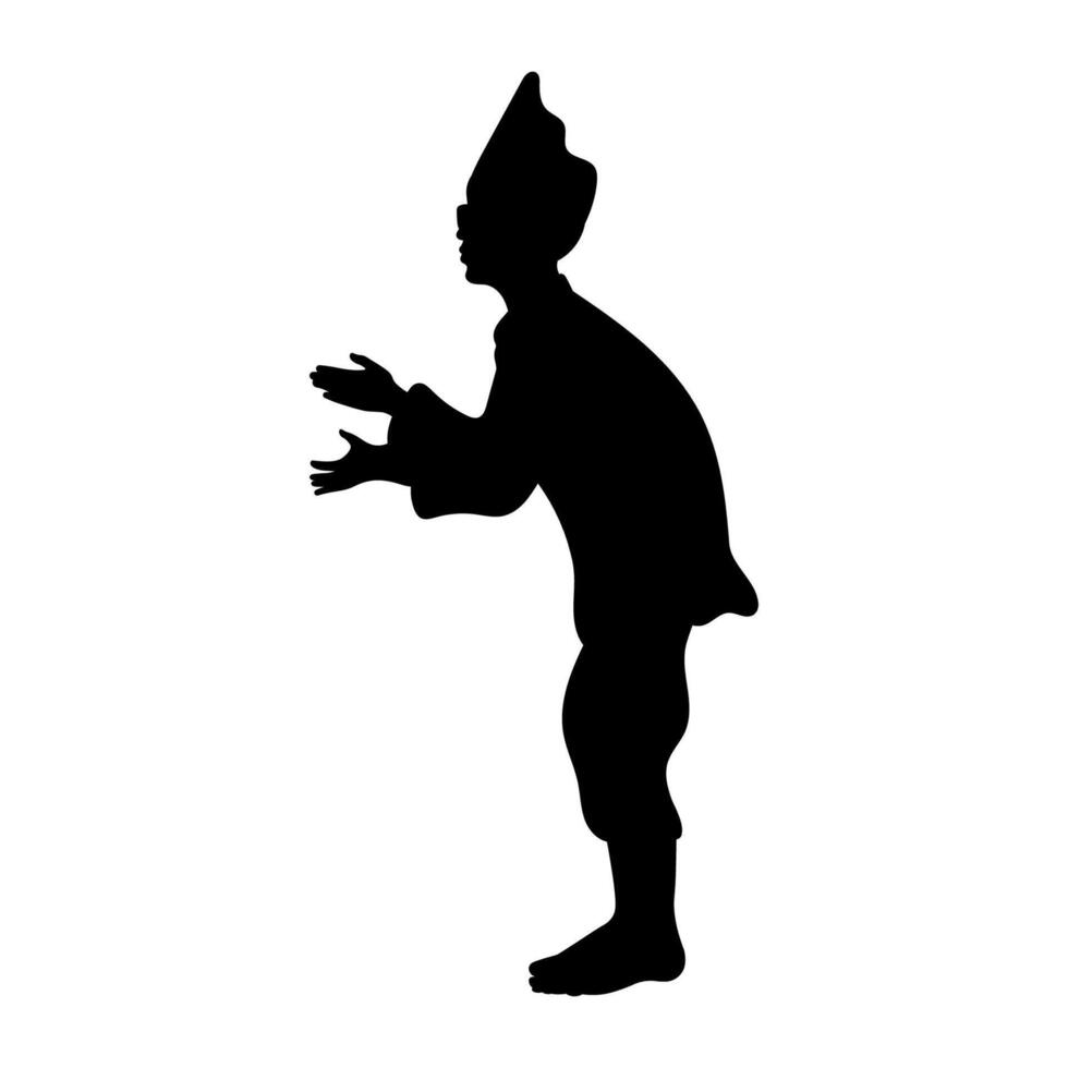 Aura of Traditional Movement. Silhouette Dance of Pacu Jalur Rowers United in Harmony, Rhythm, and Cultural Strength vector