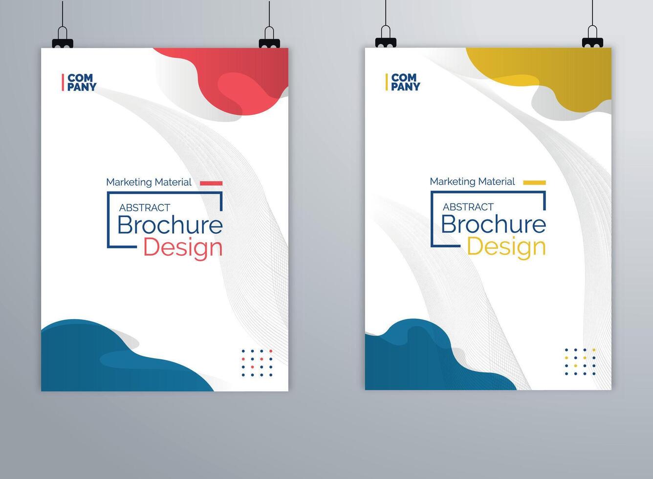 Pair of Marketing Flyers Featuring Liquid Shape Design Elements vector
