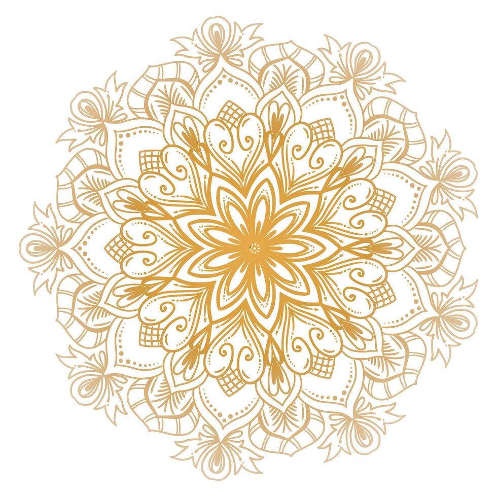 Luxury Mandala Design Set in Gold and White vector