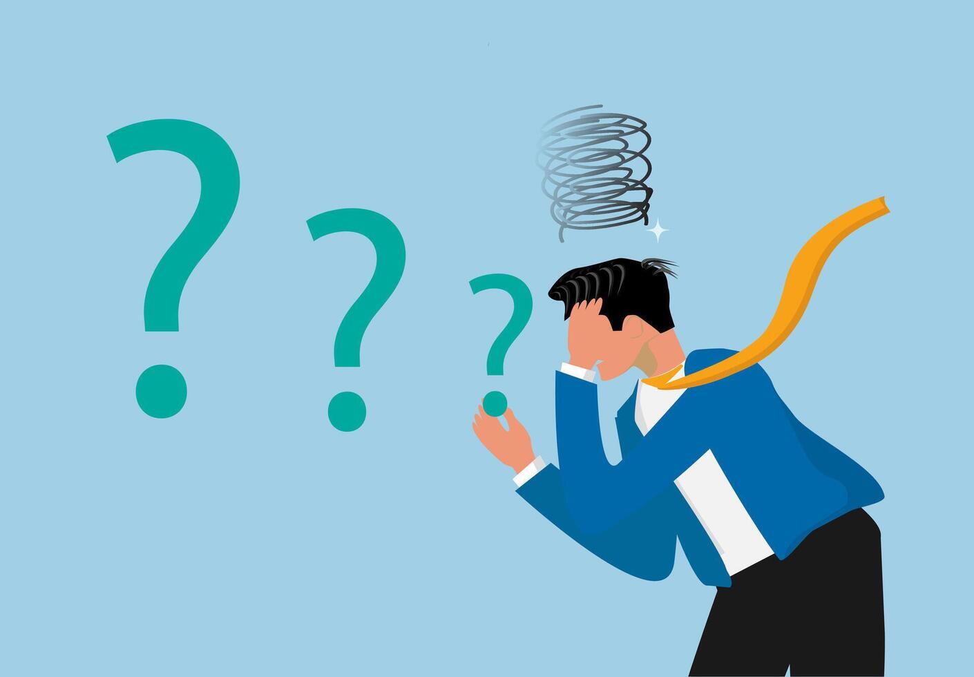 Businessman Stress and Mental Health Problem vector