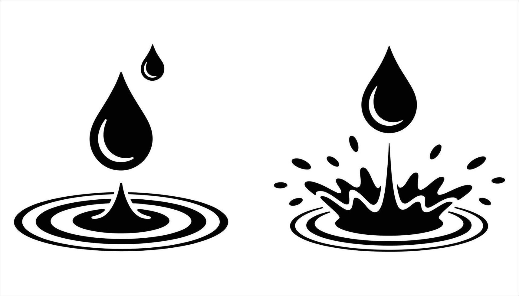 Water Droplet Splash Icon vector