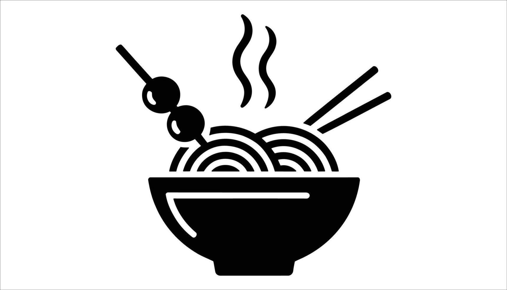 Ramen Bowl with Steaming Noodles and Skewered Meat Japanese Cuisine vector