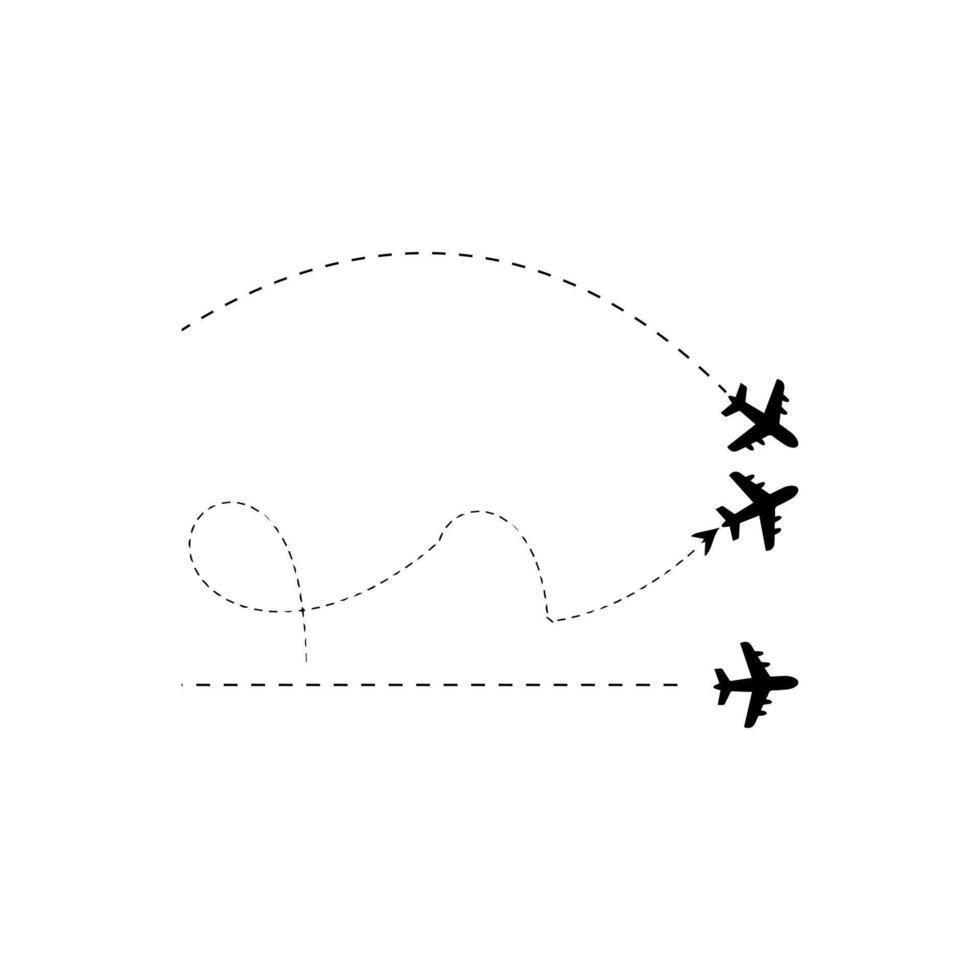 A drawing of three airplanes flying in a line vector