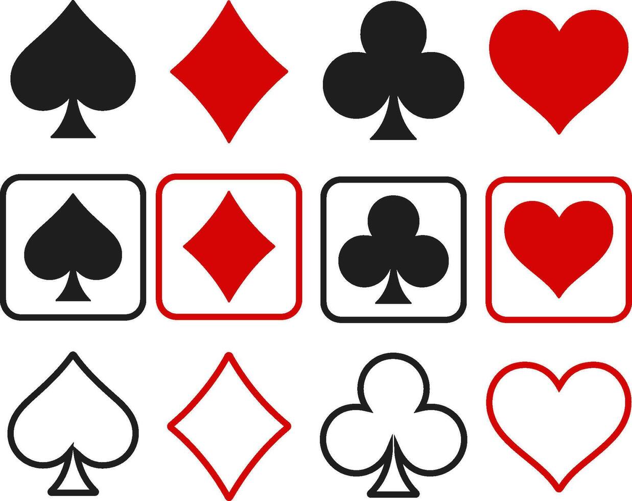 a set of playing cards and spades vector