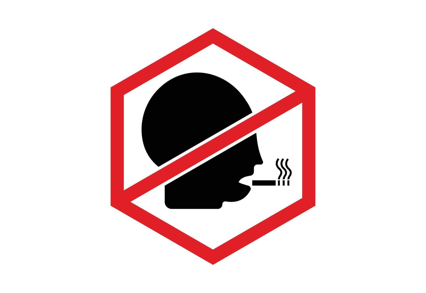 No smoking icon black and red color with white background vector