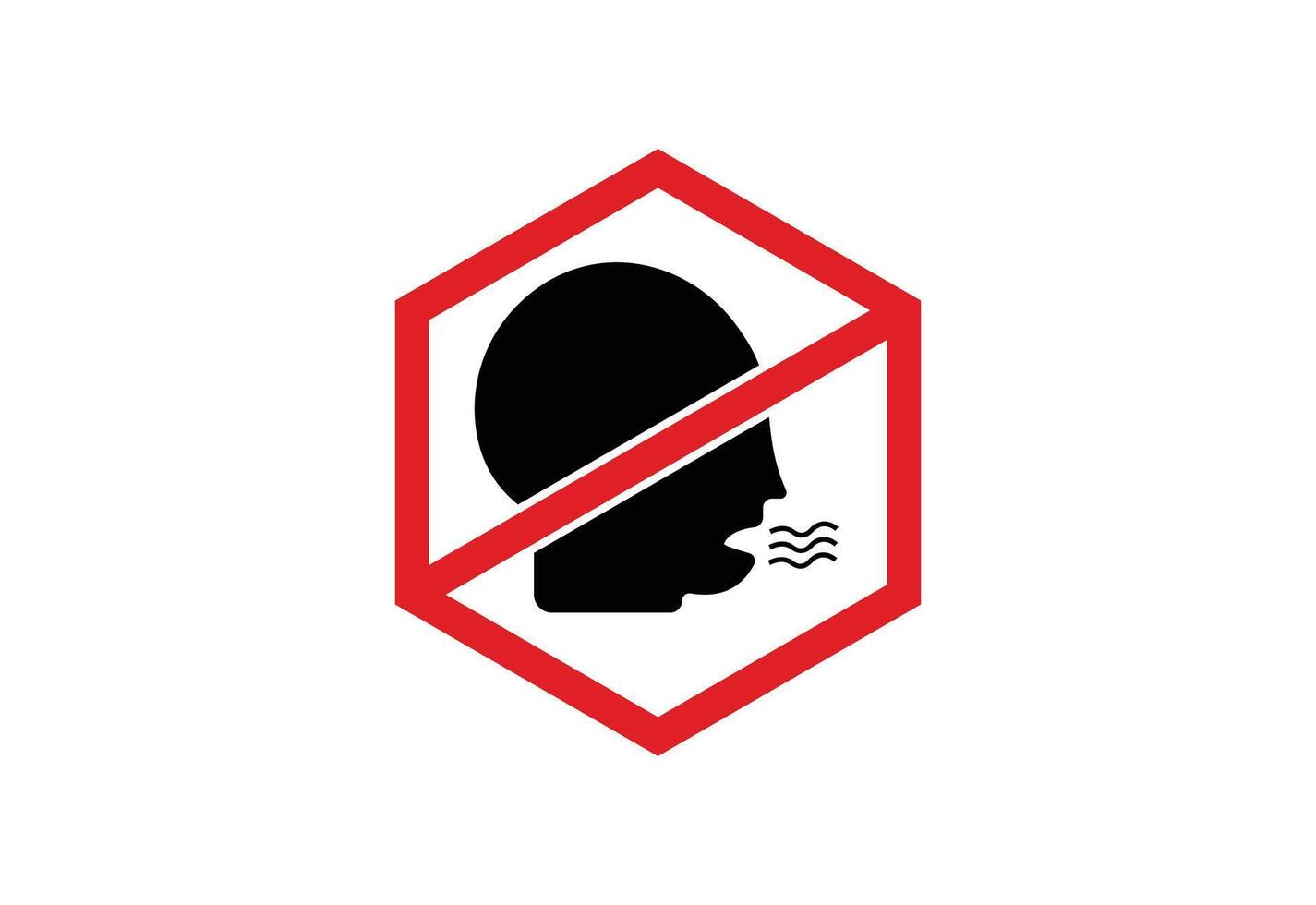 No talking icon black and red color with white background vector