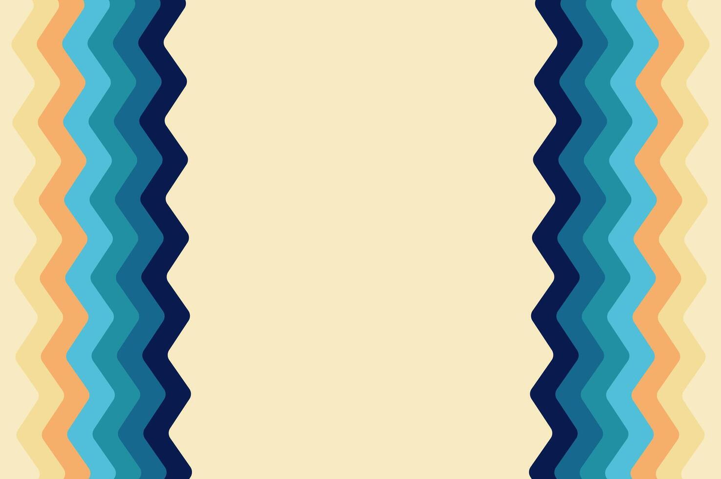 Wave Geometric rounded line striped with retro colorful. Retro style design template abstract background with copy space. vector