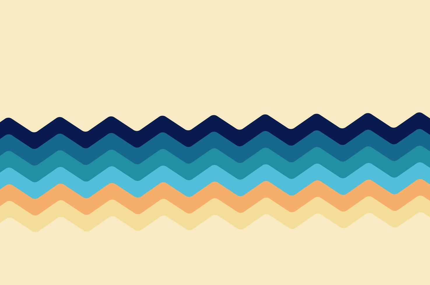 Wave Geometric rounded line striped with retro colorful. Retro style design template abstract background with space. vector